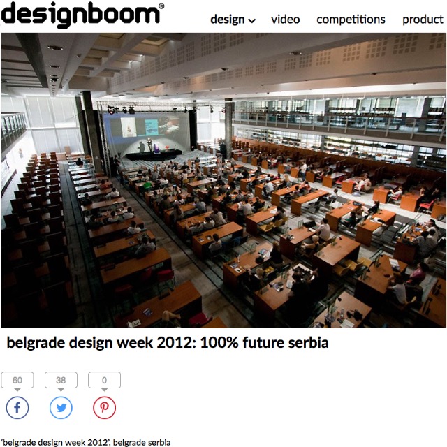 Belgrade Design Week 2012 by Designboom Design Portal, IT